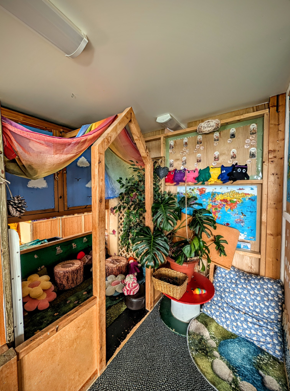Learning and play in the Preschool Room at Brambles Nursery